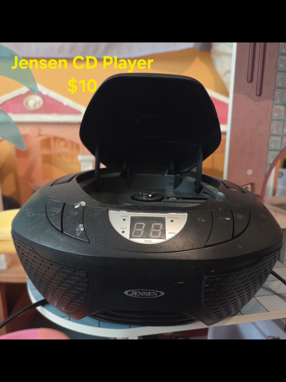 Jensen Black Portable CD Boombox with Radio